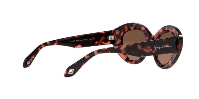 Sonnenbrillen Giorgio Armani AR 8188 (59920A) farbe havana rosa form cat-eye gläser bronw gradient grey
