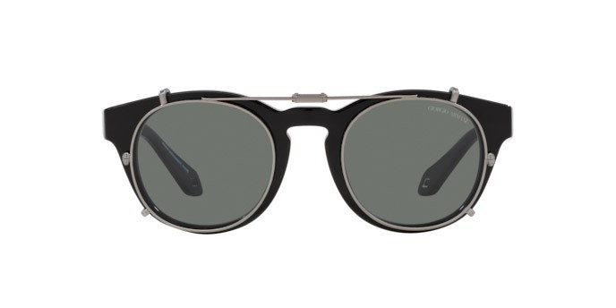 Sonnenbrillen Giorgio Armani AR 8190U (58751W) farbe nero form pantos gläser trasparente