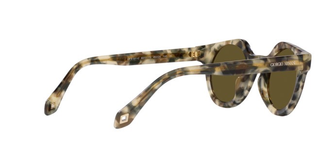 Sonnenbrillen Giorgio Armani AR 8191U (601773) farbe havana beige form quadratisch gläser marrone scuro