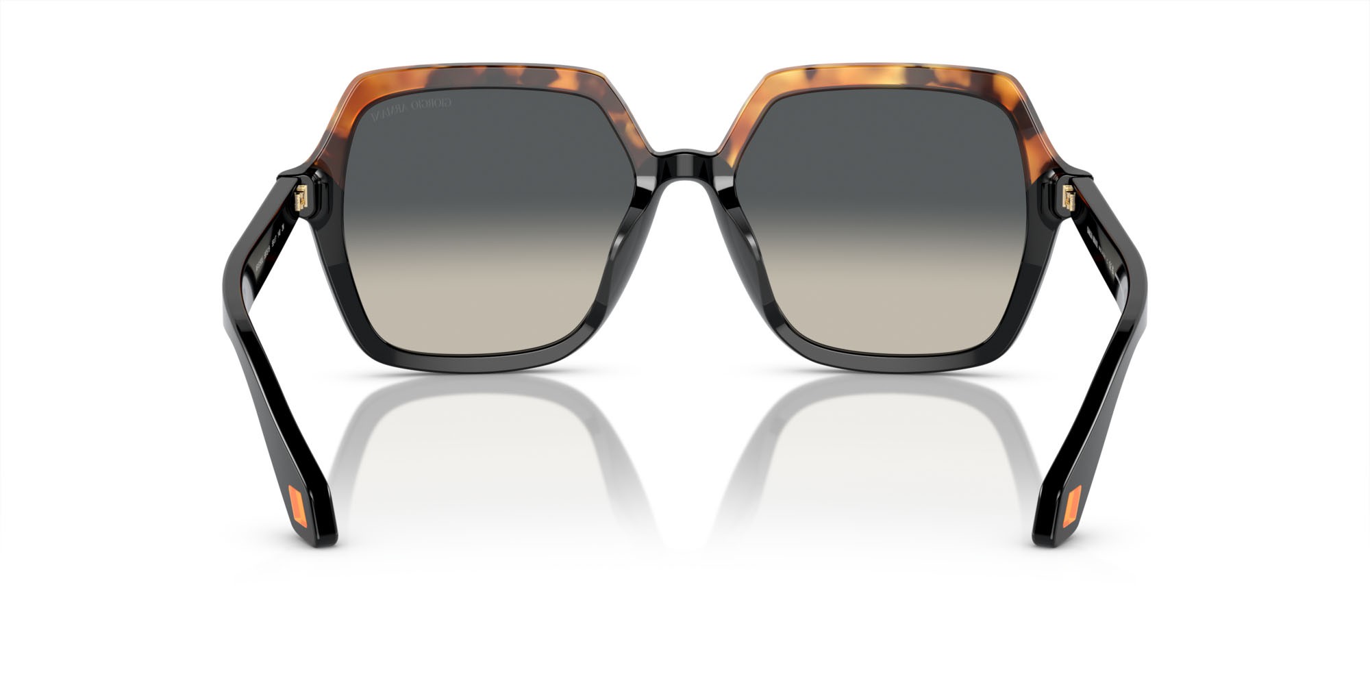 Sunglasses Giorgio Armani AR 8193U (587519) color havana giallo/nero shape square lenses sfumato grigio