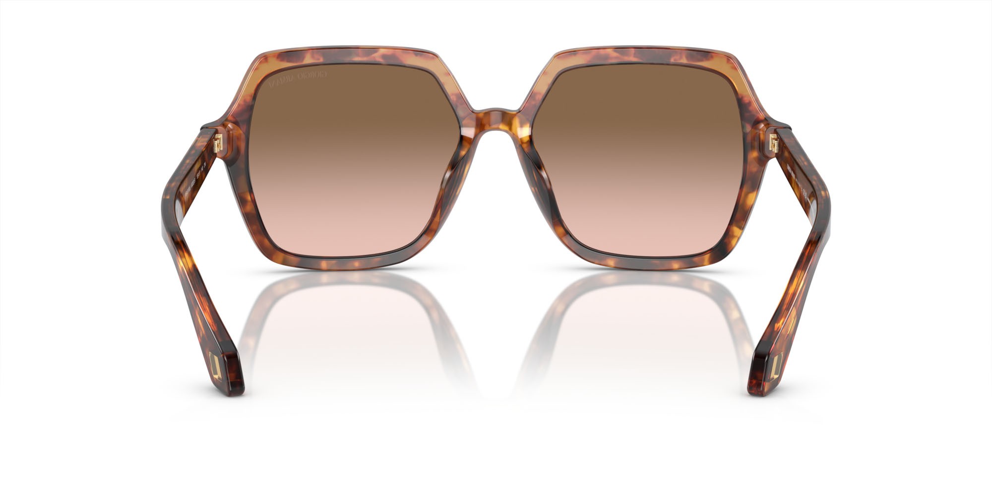 Sunglasses Giorgio Armani AR 8193U (603351) color arancione havana/rosso havana shape square lenses marrone sfumato