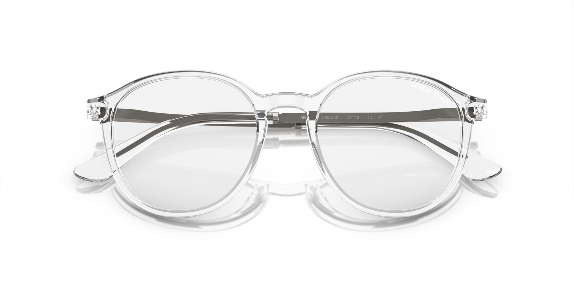 Sunglasses Giorgio Armani AR 8196 (5893M4) color cristallo shape pantos lenses fotocromatica trasparente a marrone scuro