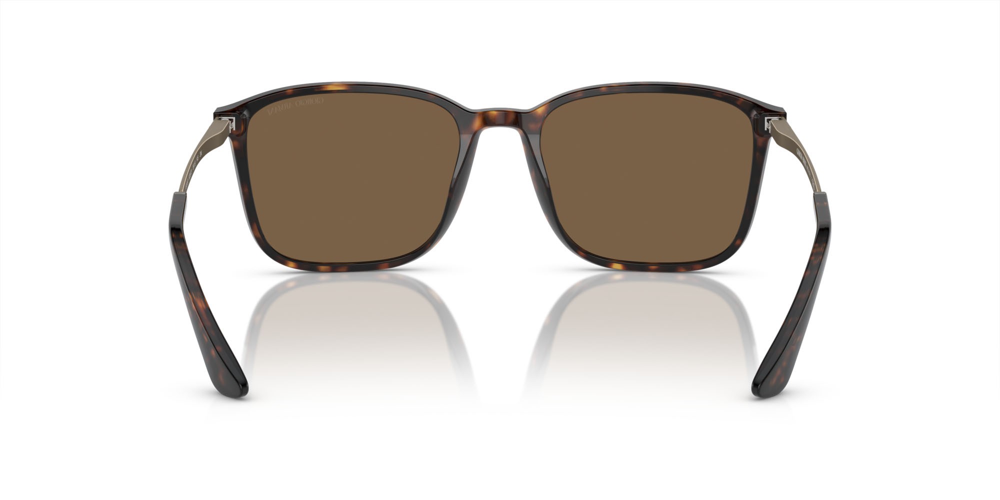 Occhiali da sole Giorgio Armani AR 8197 (502673) colore havana forma rettangolare lenti marrone scuro