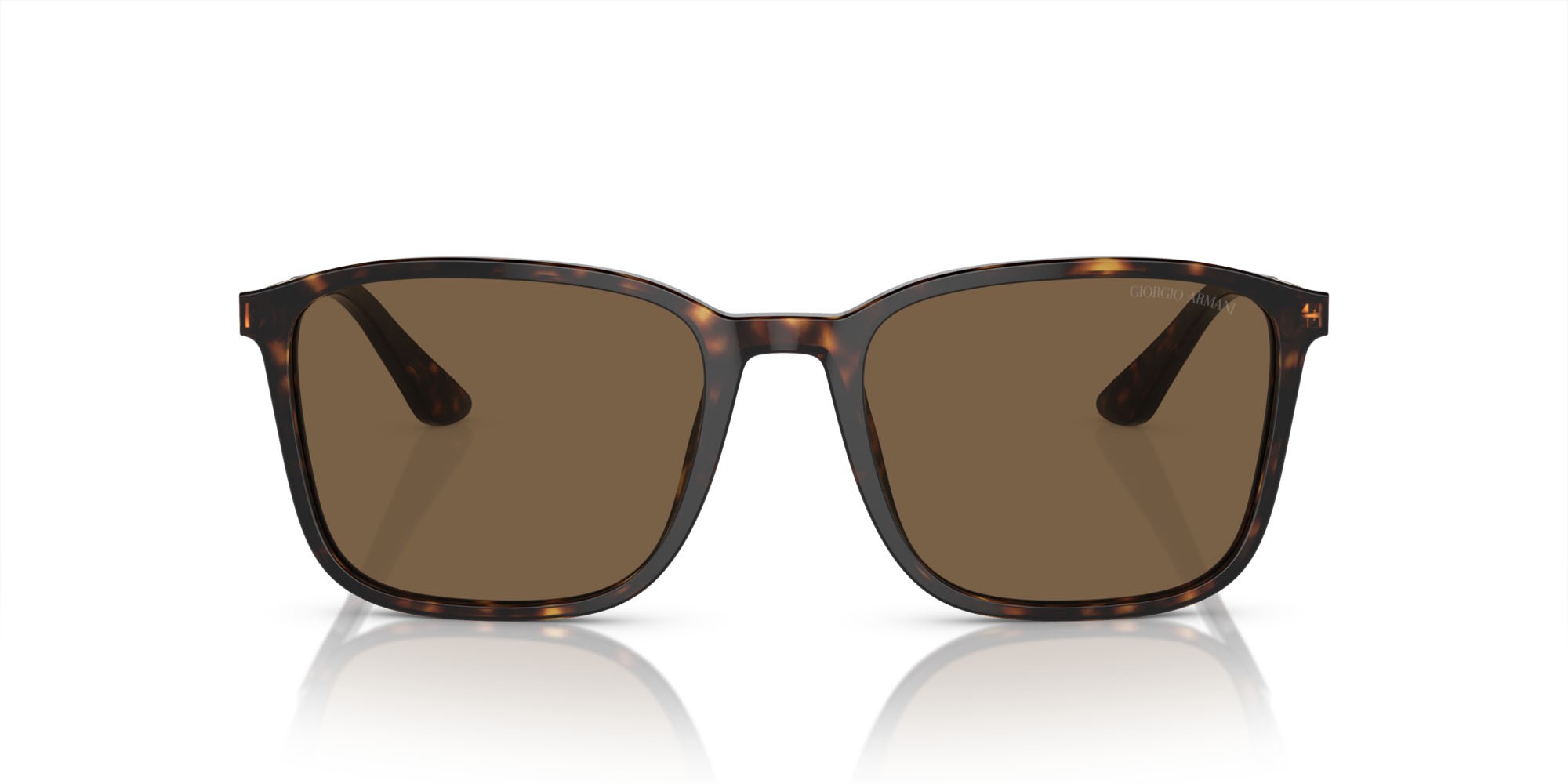 Occhiali da sole Giorgio Armani AR 8197 (502673) colore havana forma rettangolare lenti marrone scuro