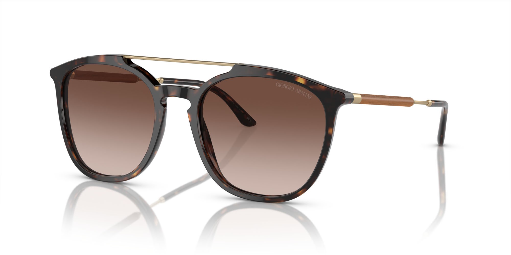 Sonnenbrillen Giorgio Armani AR 8198 (502613) farbe havana form quadratisch gläser marrone sfumato