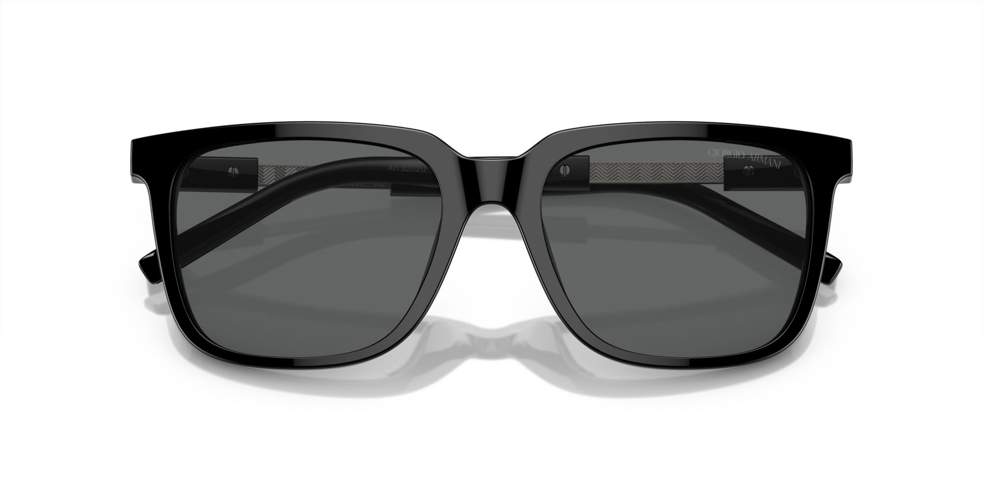 Sunglasses Giorgio Armani AR 8202U (587587) color nero shape square lenses grigio scuro