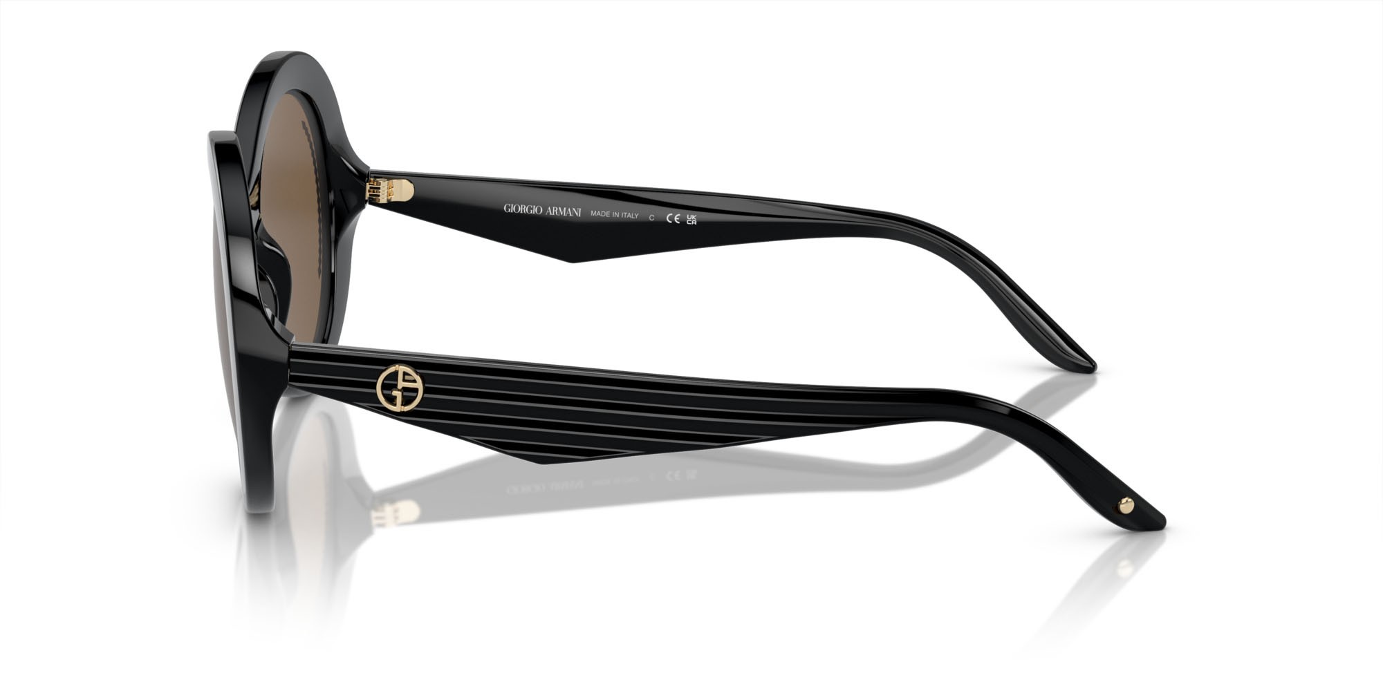 Sunglasses Giorgio Armani AR 8204 (500173) color nero shape oval lenses marrone
