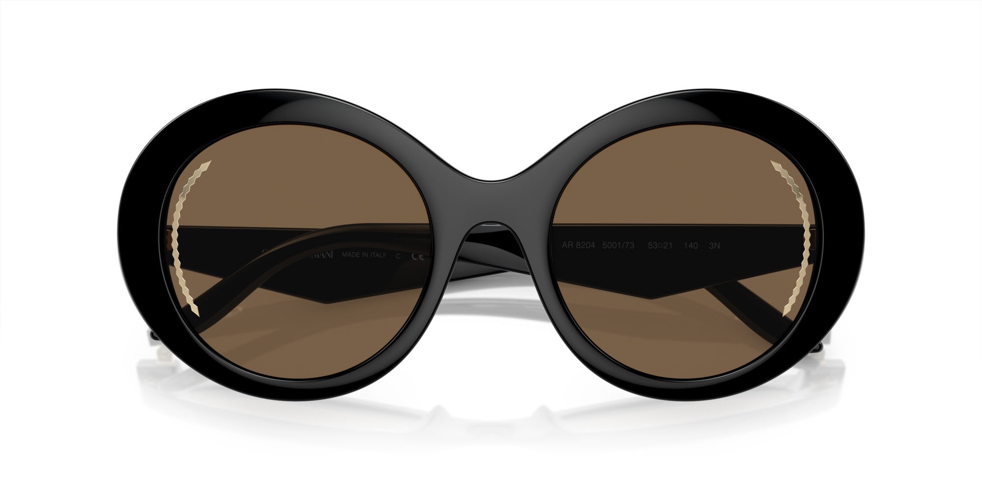 Sunglasses Giorgio Armani AR 8204 (500173) color nero shape oval lenses marrone
