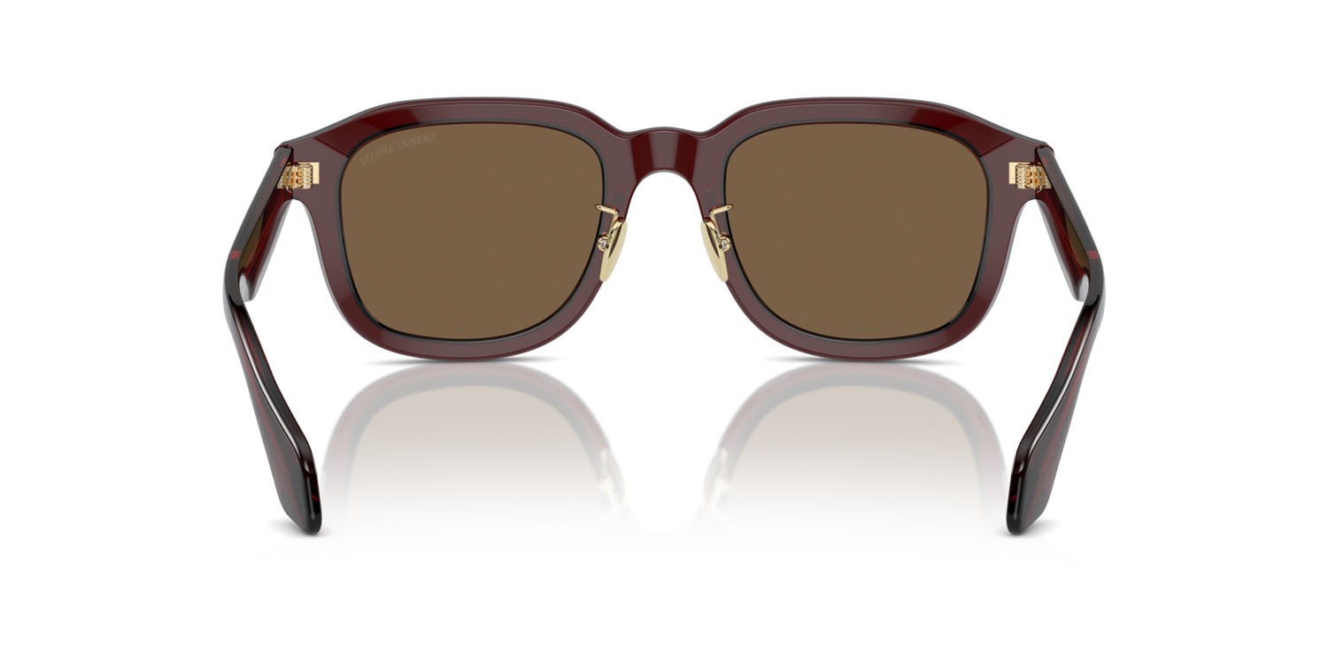 Sunglasses Giorgio Armani AR 8206 (606273) color marrone trasparente shape square lenses marrone scuro
