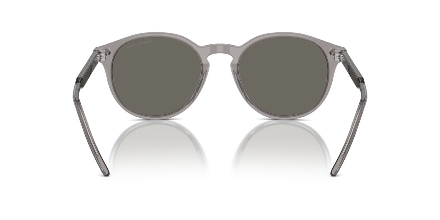 Sunglasses Giorgio Armani AR 8211 (6070R5) color grigio trasparente shape pantos lenses grigio