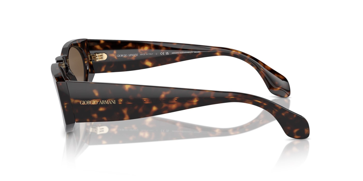 Sunglasses Giorgio Armani AR 8216 (612473) color havana shape rectangle lenses marrone scuro