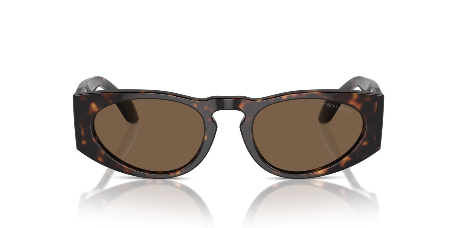Sunglasses Giorgio Armani AR 8216 (612473) color havana shape rectangle lenses marrone scuro
