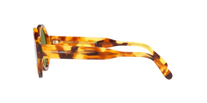 Sonnenbrillen Giorgio Armani AR 903M (57604E) farbe yellow havana form rund gläser green