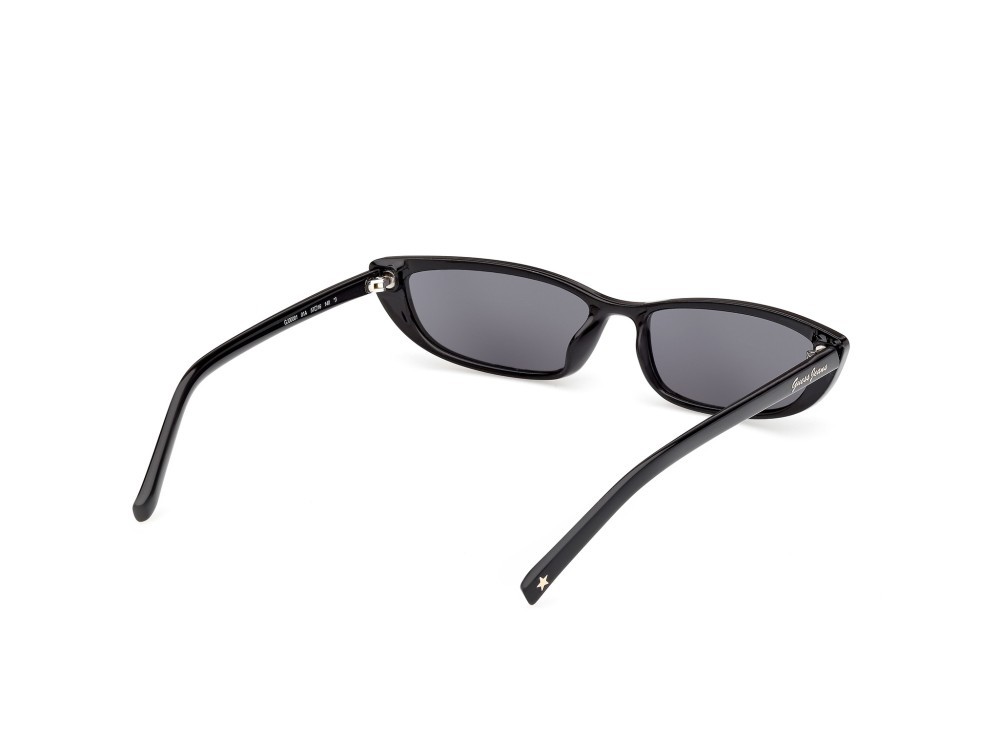 Sunglasses Guess Jeans GJ00001 (01A) color nero lucido  shape cat eye lenses fumo