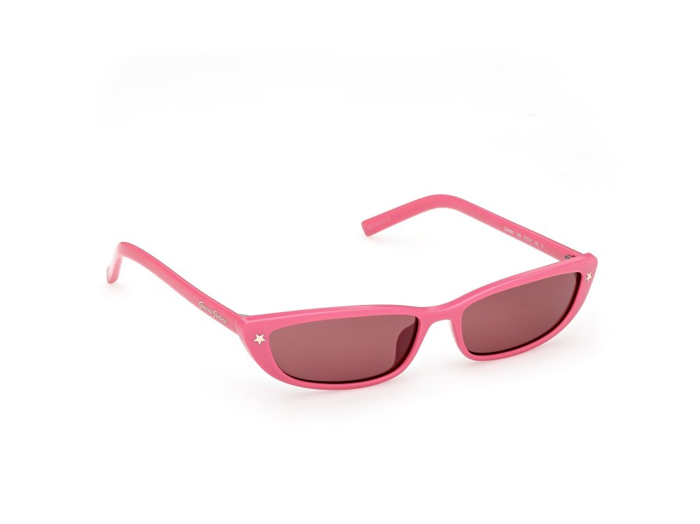 Sunglasses Guess Jeans GJ00001 (72S) color rosa/monocolore shape cat eye lenses bordeaux 