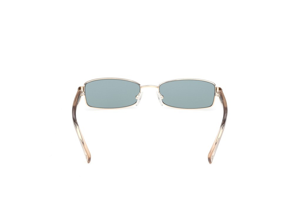 Sunglasses Guess Jeans GJ00003 (33N) color oro pallido lucido shape rectangle lenses verde