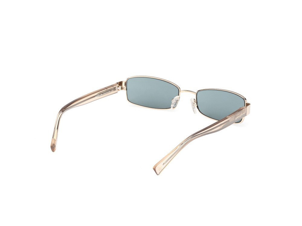 Sunglasses Guess Jeans GJ00003 (33N) color oro pallido lucido shape rectangle lenses verde
