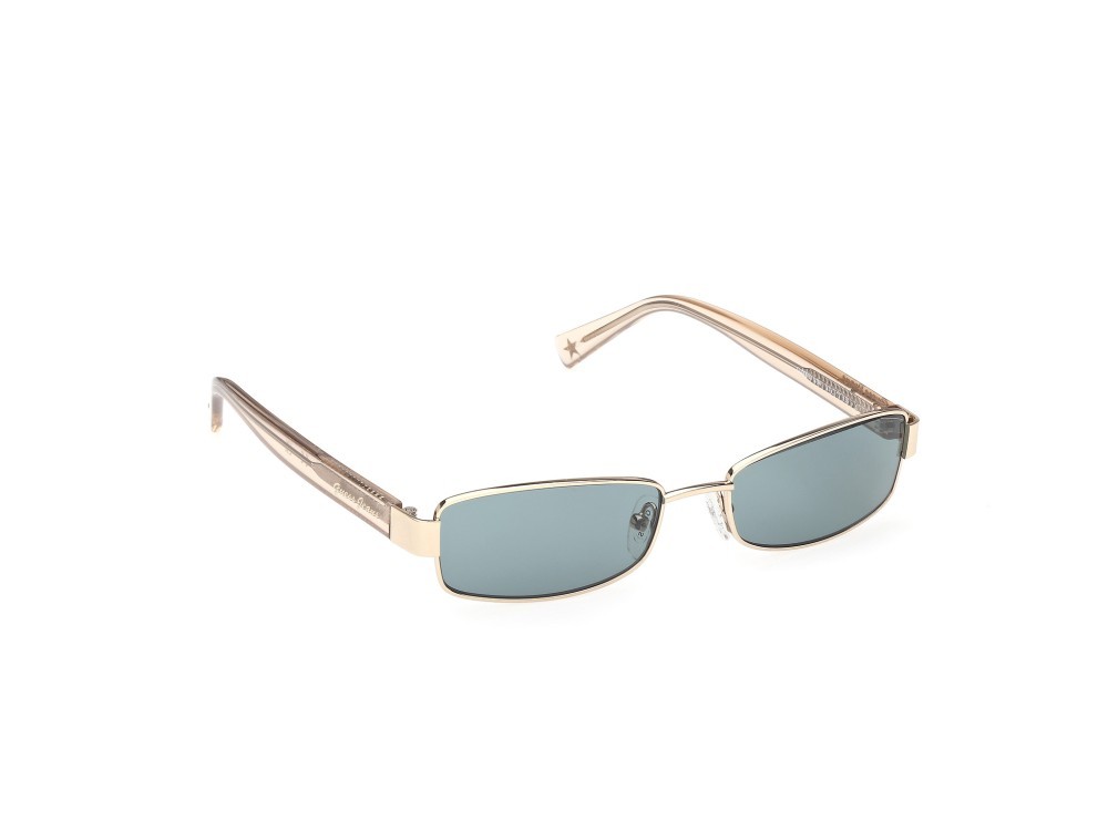 Sunglasses Guess Jeans GJ00003 (33N) color oro pallido lucido shape rectangle lenses verde