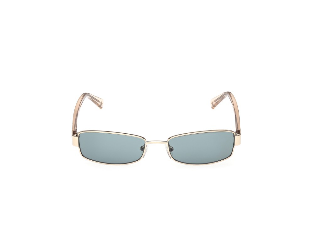 Sunglasses Guess Jeans GJ00003 (33N) color oro pallido lucido shape rectangle lenses verde