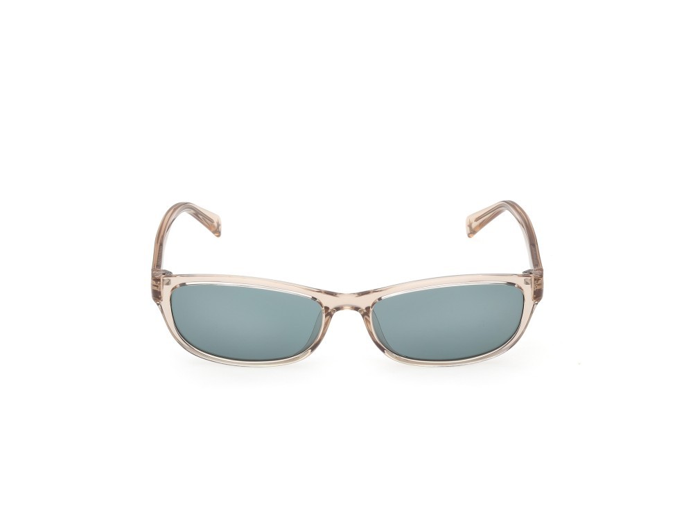 Sunglasses Guess Jeans GJ00004 (57N) color beige lucido  shape rectangle lenses verde
