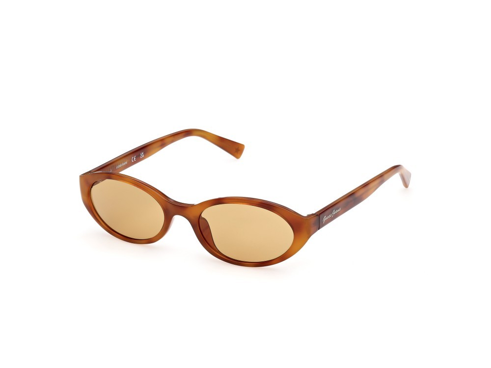 Occhiali da sole Guess Jeans GJ00009 (53E) colore avana bionda forma ovale lenti marrone