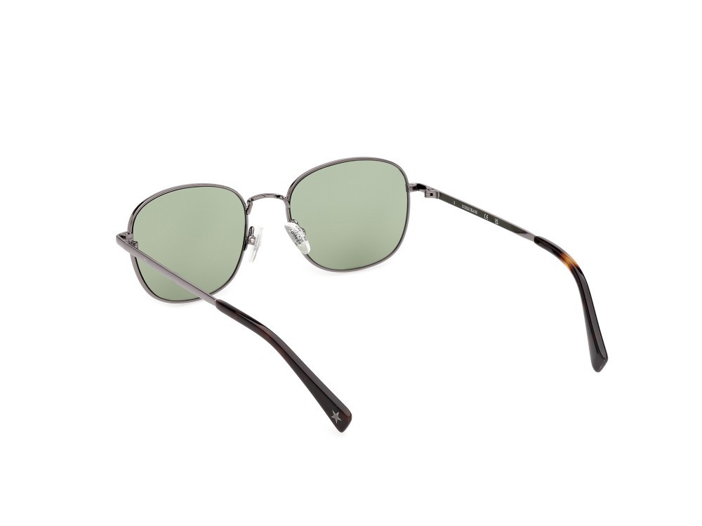 Sunglasses Guess Jeans GJ00011 (08N) color antracite lucido shape round lenses verde 
