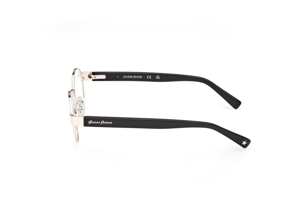 Eyeglasses Guess Jeans GJ50001 (005) color oro endura lucido / nero lucido shape round 