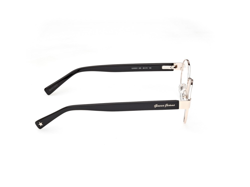 Eyeglasses Guess Jeans GJ50001 (005) color oro endura lucido / nero lucido shape round 