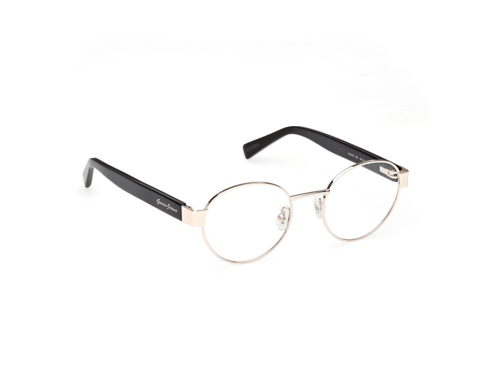 Eyeglasses Guess Jeans GJ50001 (005) color oro endura lucido / nero lucido shape round 