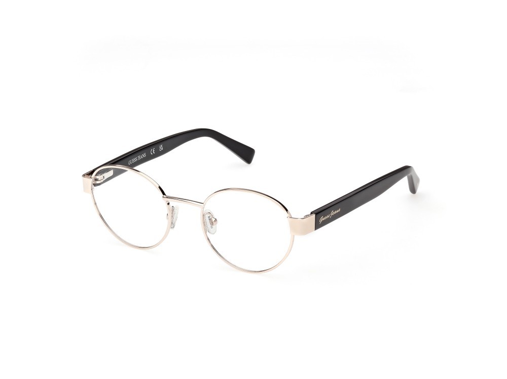 Eyeglasses Guess Jeans GJ50001 (005) color oro endura lucido / nero lucido shape round 