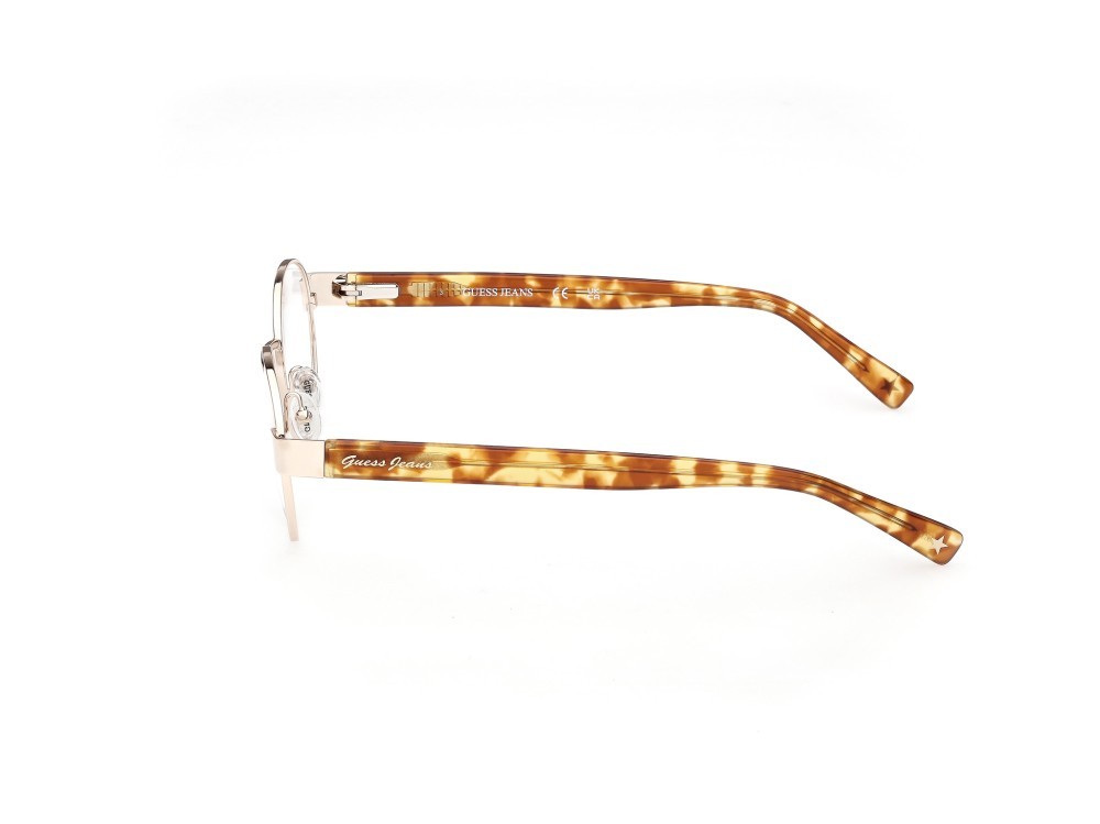 Eyeglasses Guess Jeans GJ50001 (033) color oro pallido lucido / avana bionda shape round 