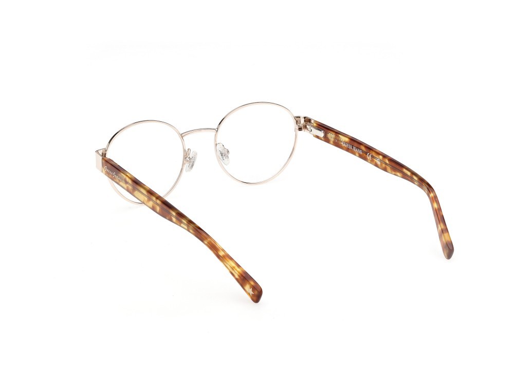 Eyeglasses Guess Jeans GJ50001 (033) color oro pallido lucido / avana bionda shape round 