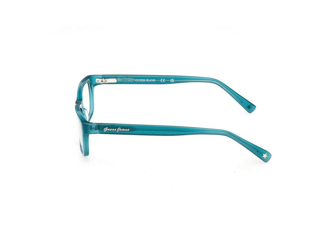 Eyeglasses Guess Jeans GJ50002 (087) color turchese lucido shape rectangle 