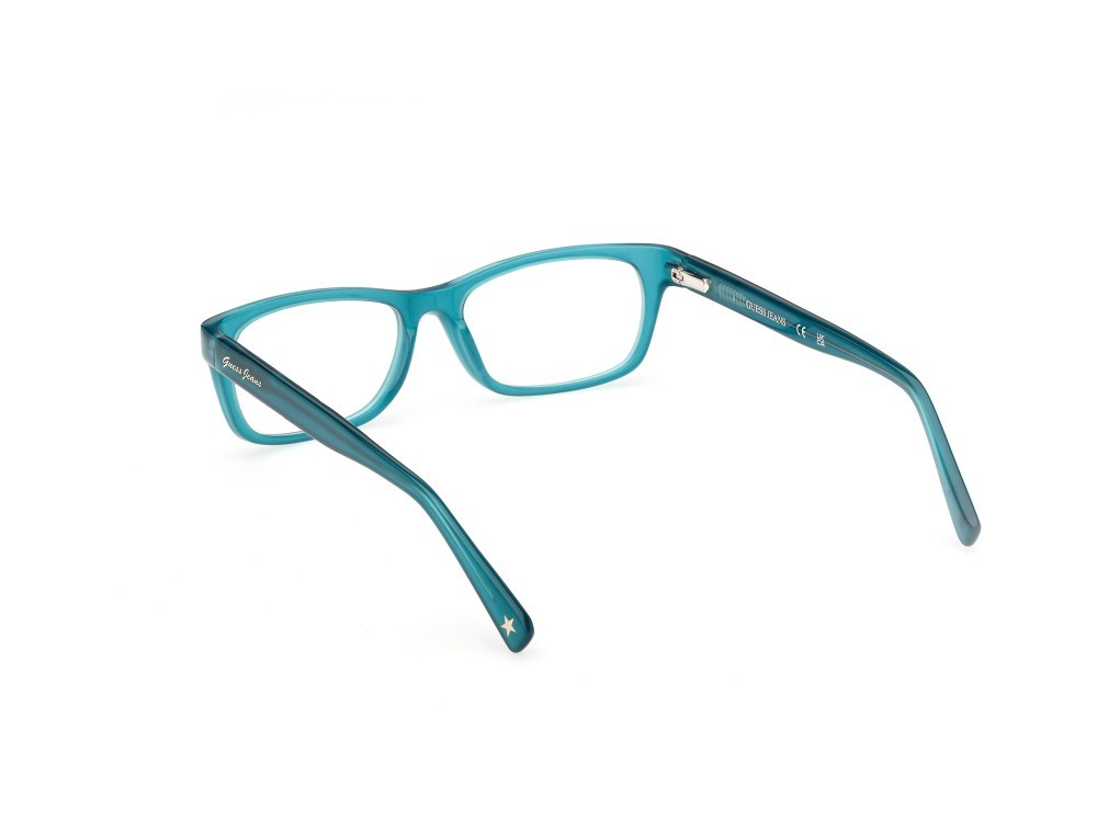 Eyeglasses Guess Jeans GJ50002 (087) color turchese lucido shape rectangle 