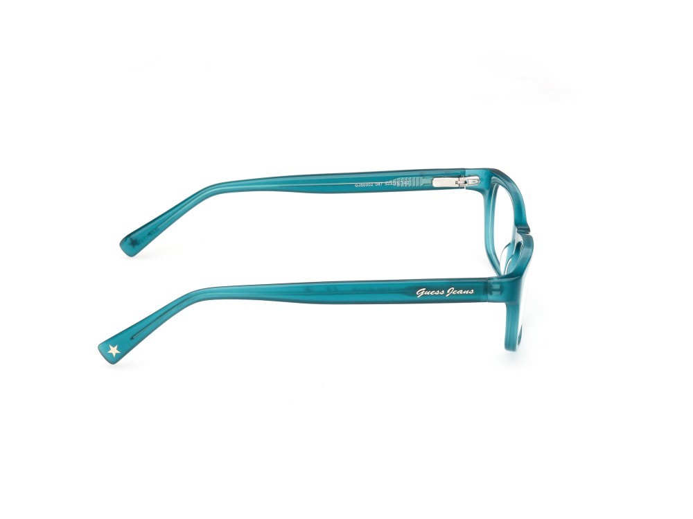 Eyeglasses Guess Jeans GJ50002 (087) color turchese lucido shape rectangle 