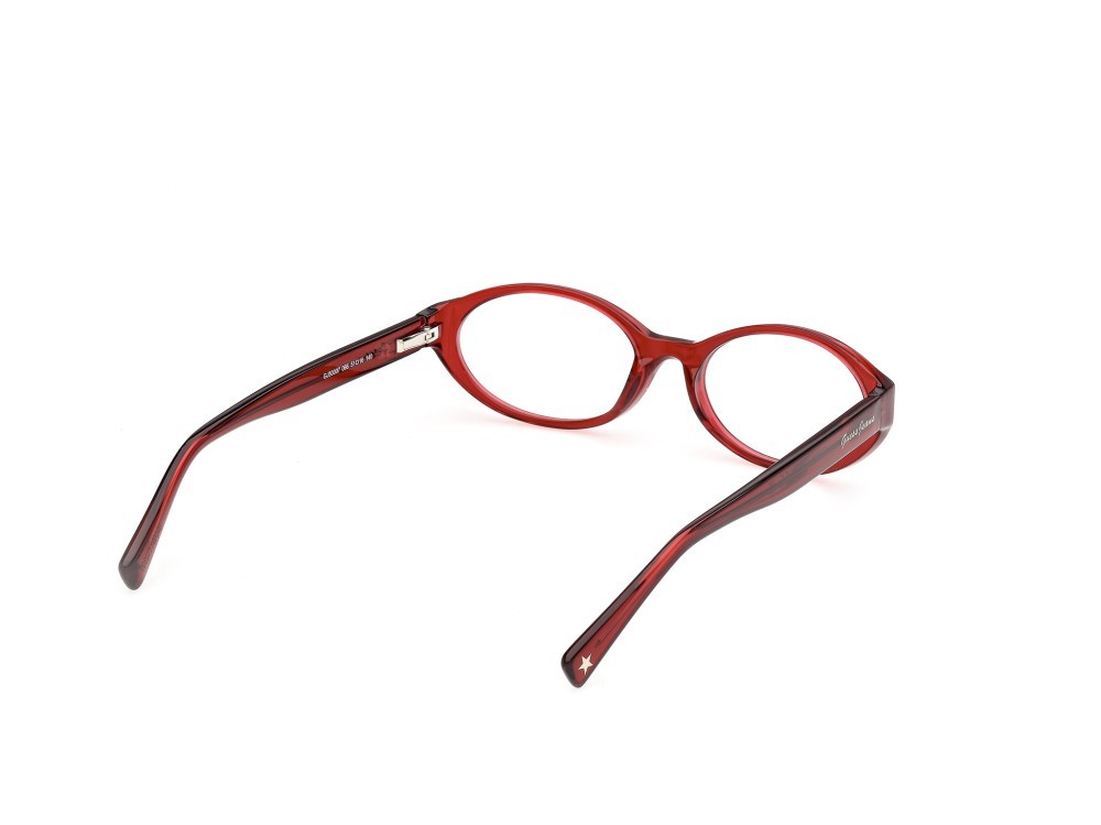 Eyeglasses Guess Jeans GJ50007 (066) color rosso scuro lucid shape oval 