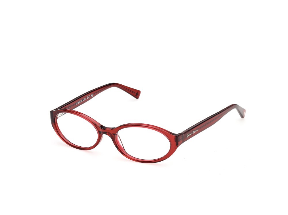 Eyeglasses Guess Jeans GJ50007 (066) color rosso scuro lucid shape oval 