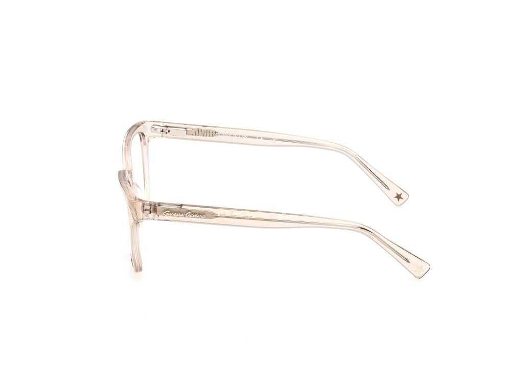 Eyeglasses Guess Jeans GJ50014 (057) color beige lucido shape square 