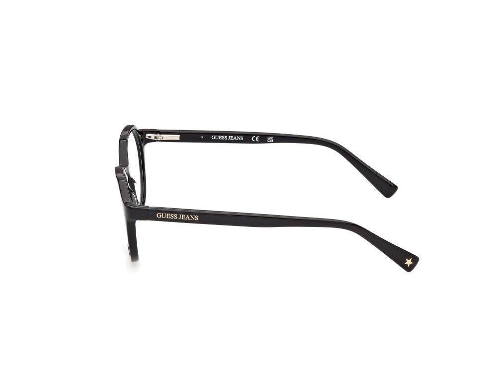 Eyeglasses Guess Jeans GJ50015 (001) color nero lucido shape round 
