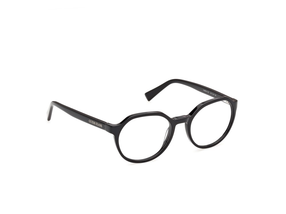 Eyeglasses Guess Jeans GJ50015 (001) color nero lucido shape round 
