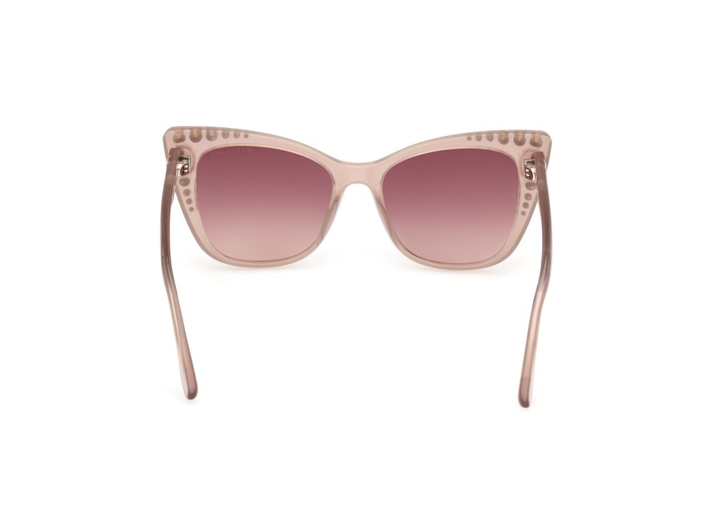 Sonnenbrillen Guess by Marciano GM00000 (59T) farbe beige lucido form cat-eye gläser bordeaux sfumato