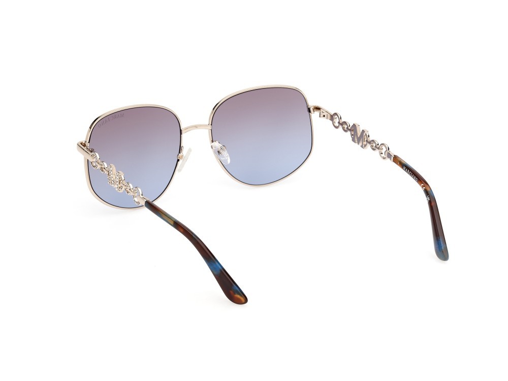Sonnenbrillen Guess by Marciano GM00003 (32W) farbe oro pallido lucido form rund gläser blu sfumato