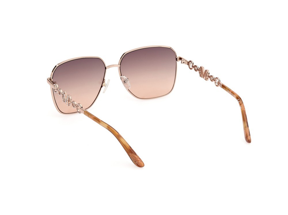 Occhiali da sole Guess by Marciano GM00004 (28F) colore oro rosè lucido forma quadrato lenti marrone sfumato