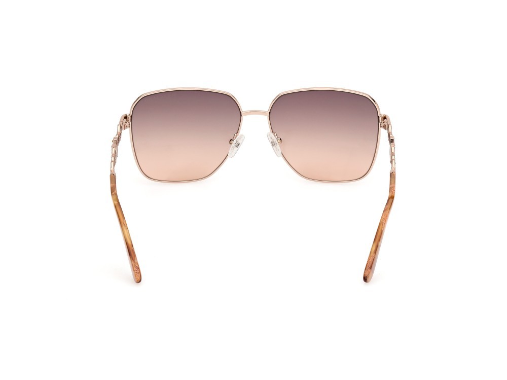 Occhiali da sole Guess by Marciano GM00004 (28F) colore oro rosè lucido forma quadrato lenti marrone sfumato