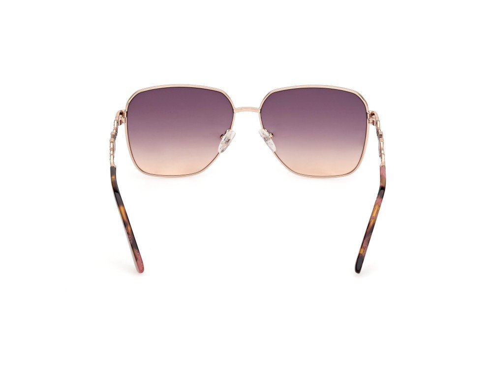 Sunglasses Guess by Marciano GM00004 (28Z) color oro rosè lucido shape square lenses viola sfumato o specchiato
