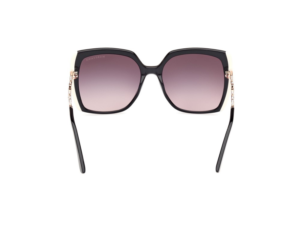 Occhiali da sole Guess by Marciano GM00005 (01B) colore nero lucido forma quadrato lenti fumo grad.