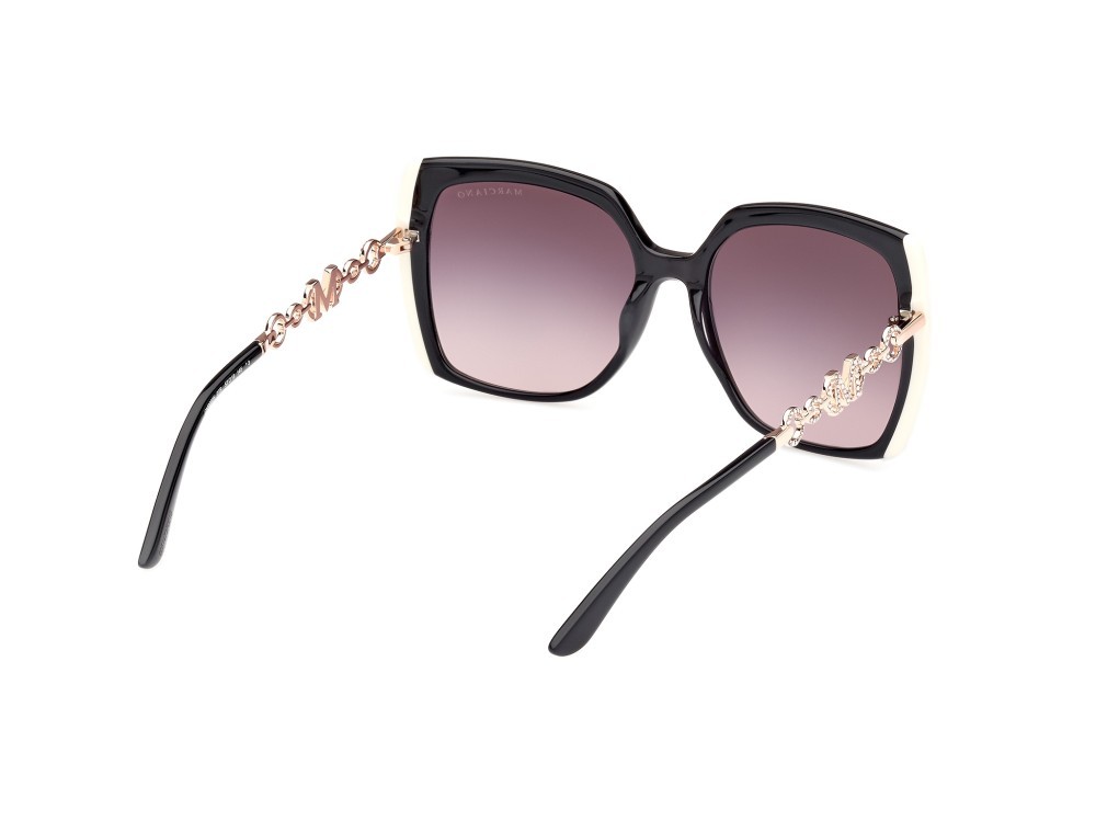 Occhiali da sole Guess by Marciano GM00005 (01B) colore nero lucido forma quadrato lenti fumo grad.
