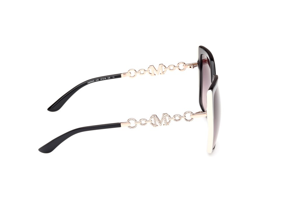 Occhiali da sole Guess by Marciano GM00005 (01B) colore nero lucido forma quadrato lenti fumo grad.
