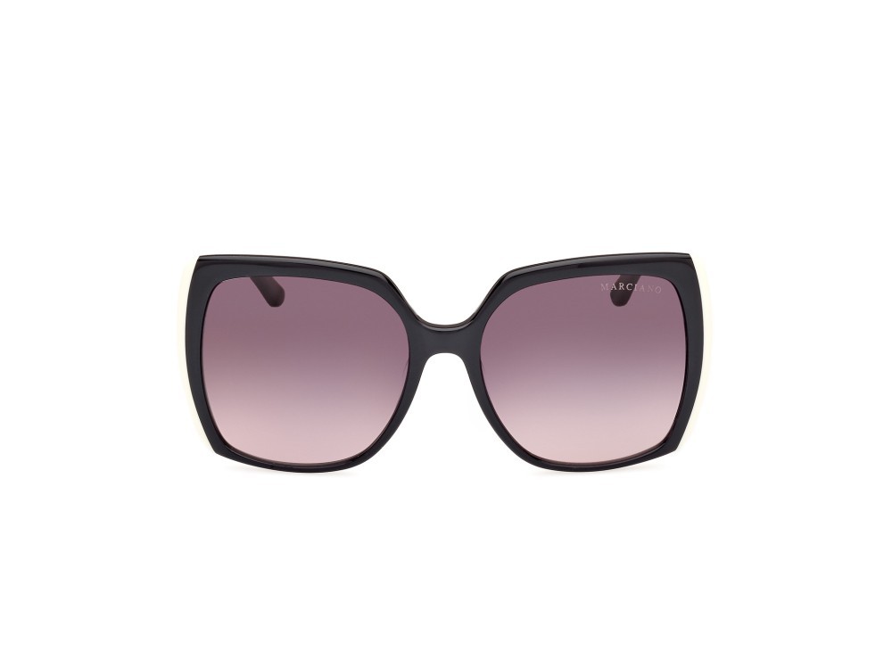 Occhiali da sole Guess by Marciano GM00005 (01B) colore nero lucido forma quadrato lenti fumo grad.