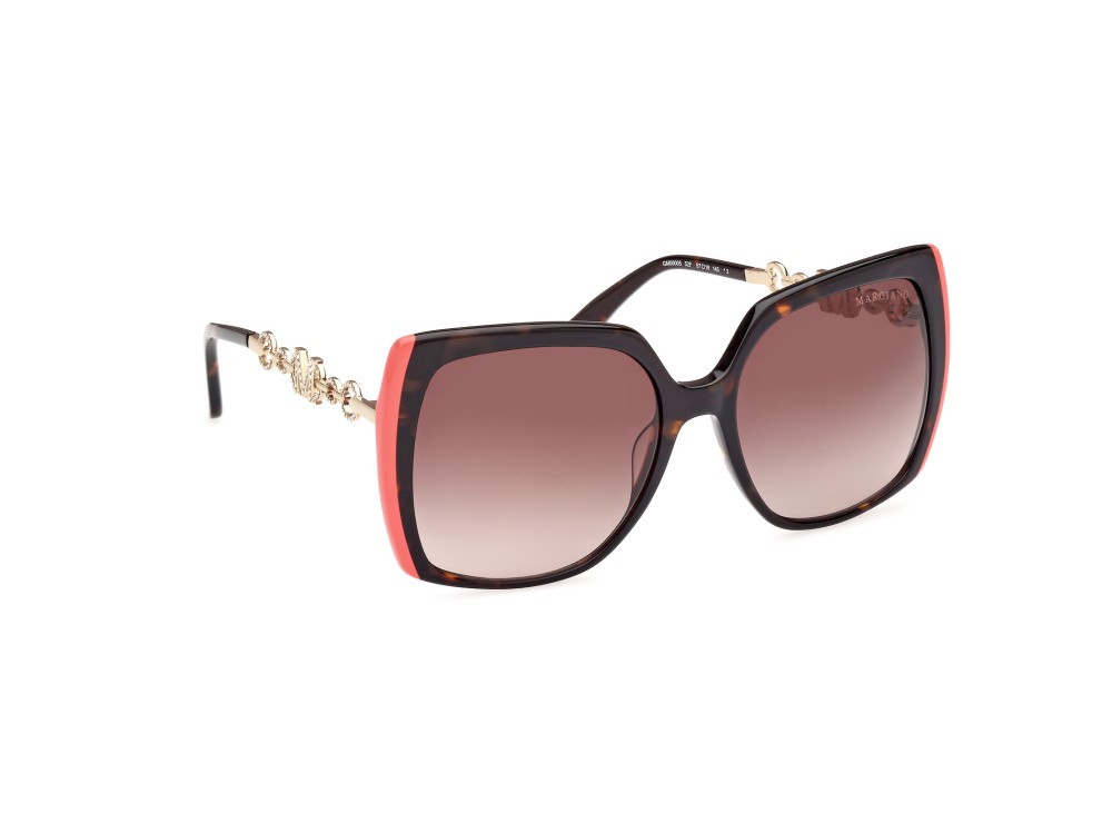 Occhiali da sole Guess by Marciano GM00005 (52F) colore avana scura forma quadrato lenti marrone sfumato